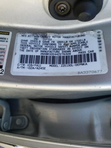 Photo 10 from auction – 2004 TOYOTA COROLLA CE with VIN 1NXBR32E44Z276328