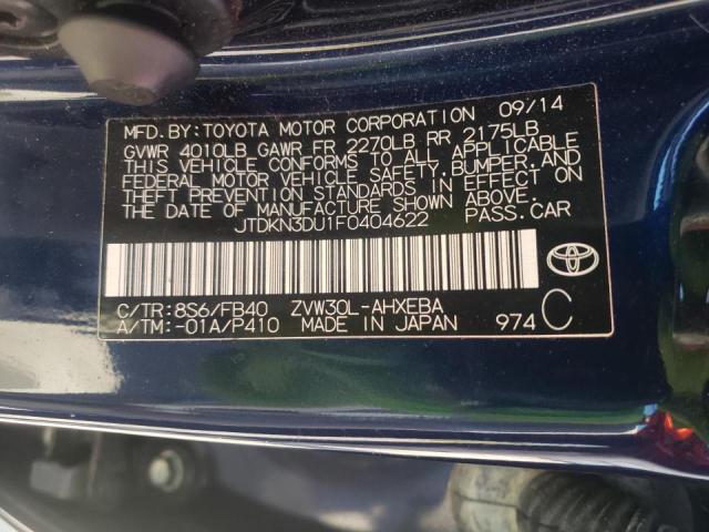 Photo 10 from auction – 2015 TOYOTA PRIUS with VIN JTDKN3DU1F0404622