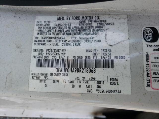 Photo 10 from auction – 2016 FORD FUSION SE with VIN 3FAHP0HA9BR218068