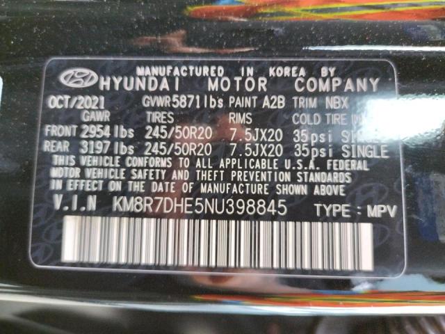 Photo 10 from auction – 2022 HYUNDAI PALISADE C with VIN KM8R7DHE5NU398845