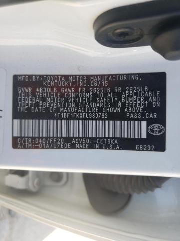 Photo 10 from auction – 2015 TOYOTA CAMRY LE with VIN 4T1BF1FKXFU980792
