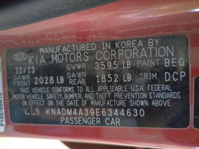 Photo 10 from auction – 2014 KIA RIO LX with VIN KNADM4A39E6344630