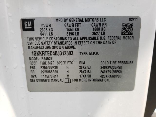 Photo 10 from auction – 2011 GMC ACADIA DEN with VIN 1GKKRTED4BJ312383
