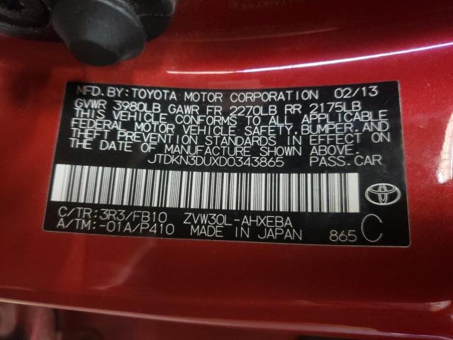 Photo 10 from auction – 2013 TOYOTA PRIUS with VIN JTDKN3DUXD0343865