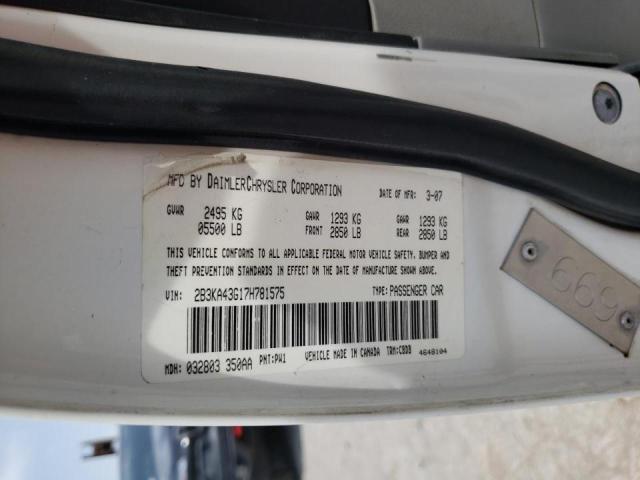 Photo 10 from auction – 2007 DODGE CHARGER SE with VIN 2B3KA43G17H781575