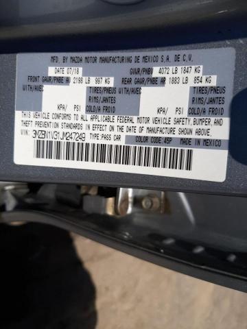 Photo 10 from auction – 2018 MAZDA 3 TOURING with VIN 3MZBN1V31JM247249