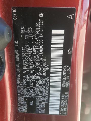 Photo 10 from auction – 2010 TOYOTA HIGHLANDER with VIN 5TDKK3EH0AS023408