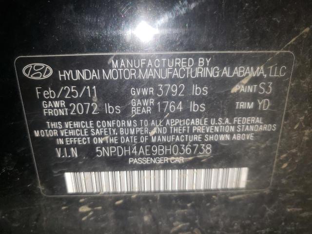 Photo 10 from auction – 2011 HYUNDAI ELANTRA GL with VIN 5NPDH4AE9BH036738