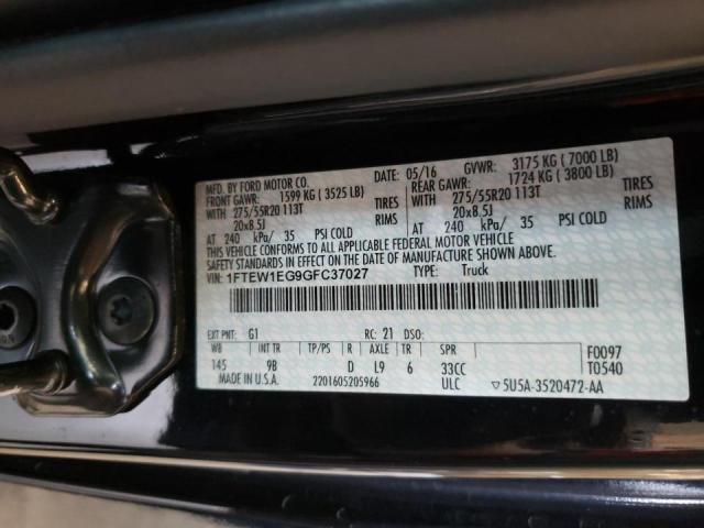 Photo 10 from auction – 2016 FORD F150 SUPER with VIN 1FTEW1EG9GFC37027