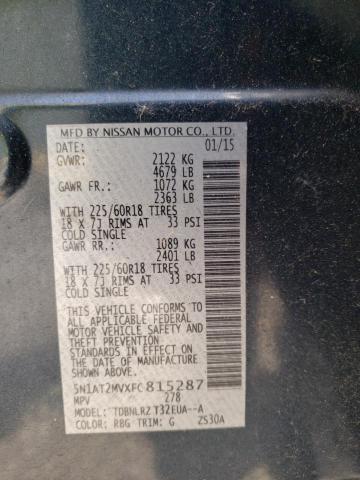 Photo 10 from auction – 2015 NISSAN ROGUE S with VIN 5N1AT2MVXFC815287