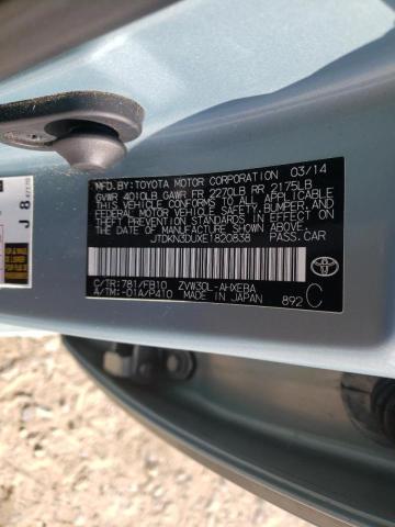 Photo 10 from auction – 2014 TOYOTA PRIUS with VIN JTDKN3DUXE1820838