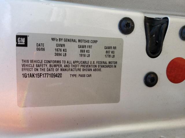 Photo 10 from auction – 2007 CHEVROLET COBALT LS with VIN 1G1AK15F177109420