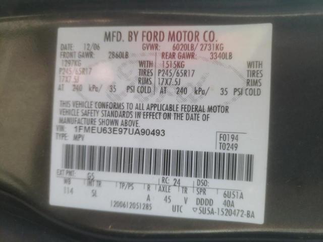 Photo 10 from auction – 2007 FORD EXPLORER X with VIN 1FMEU63E97UA90493