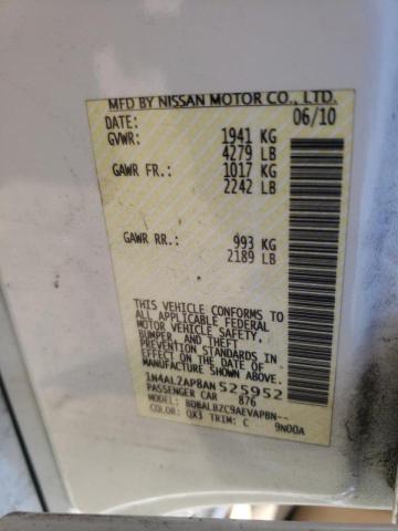 Photo 10 from auction – 2010 NISSAN ALTIMA BAS with VIN 1N4AL2AP8AN525952