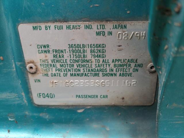 Photo 10 from auction – 1995 SUBARU IMPREZA L with VIN JF1GC2353SG511162