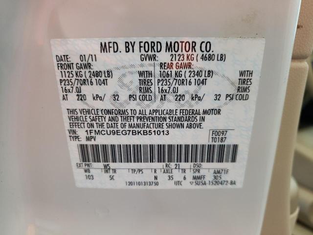 Photo 10 from auction – 2011 FORD ESCAPE LIM with VIN 1FMCU9EG7BKB51013
