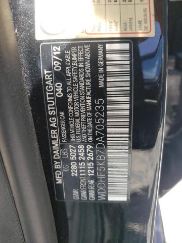 Photo 10 from auction – 2013 MERCEDES-BENZ E 350 with VIN WDDHF5KB7DA705235