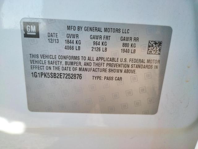 Photo 10 from auction – 2014 CHEVROLET CRUZE LT with VIN 1G1PK5SB2E7252876