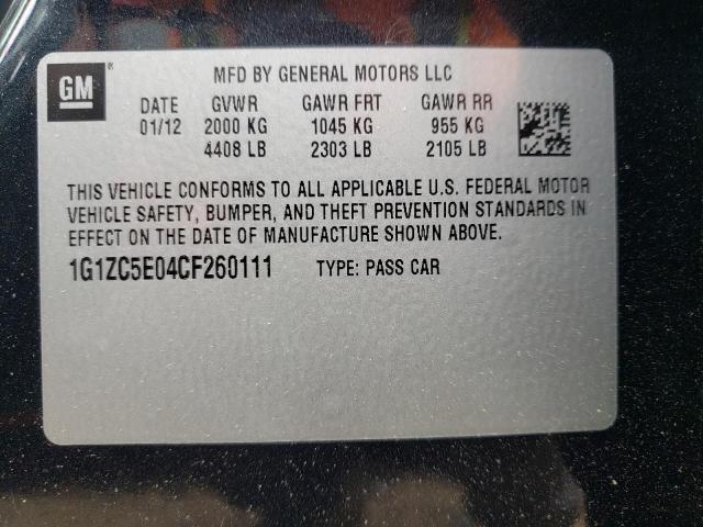 Photo 10 from auction – 2012 CHEVROLET MALIBU 1LT with VIN 1G1ZC5E04CF260111