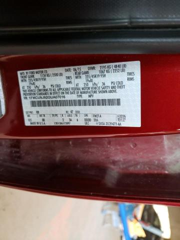 Photo 10 from auction – 2016 FORD ESCAPE SE with VIN 1FMCU9J92GUA07016