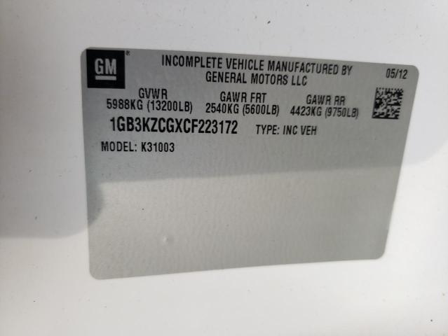 Photo 10 from auction – 2012 CHEVROLET SILVERADO with VIN 1GB3KZCGXCF223172