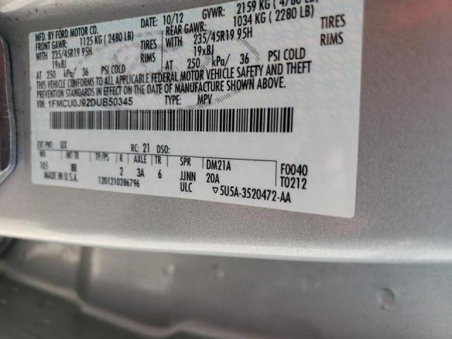 Photo 10 from auction – 2013 FORD ESCAPE TIT with VIN 1FMCU0J92DUB50345