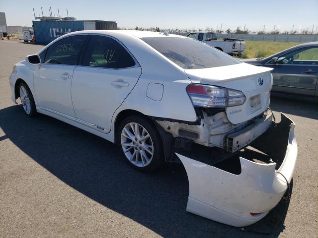 Photo 3 from auction – 2010 LEXUS HS 250H with VIN JTHBB1BA1A2007672