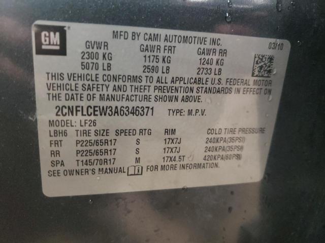 Photo 10 from auction – 2010 CHEVROLET EQUINOX LS with VIN 2CNFLCEW3A6346371