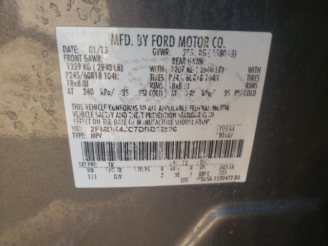 Photo 10 from auction – 2013 FORD EDGE SEL with VIN 2FMDK4JC7DBB62526