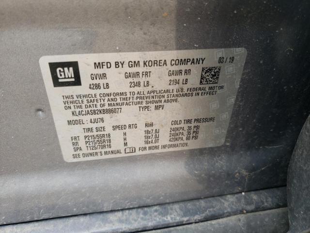 Photo 10 from auction – 2019 BUICK ENCORE PRE with VIN KL4CJASB2KB886077