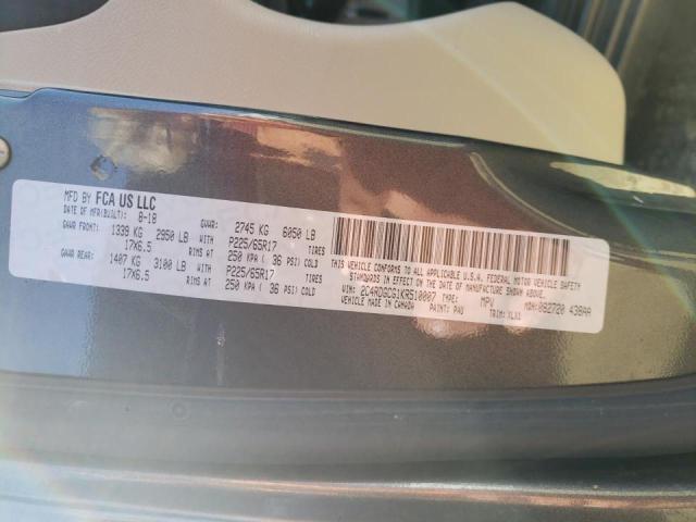 Photo 10 from auction – 2019 DODGE GRAND CARA with VIN 2C4RDGCG1KR510007