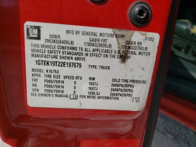 Photo 10 from auction – 2002 GMC NEW SIERRA with VIN 1GTEK19T22E197679