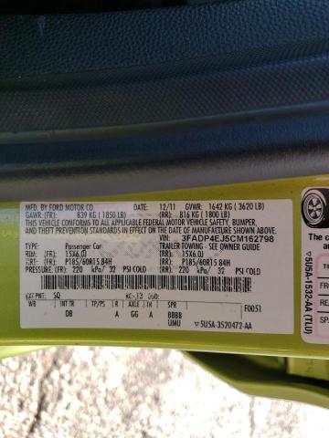 Photo 10 from auction – 2012 FORD FIESTA SE with VIN 3FADP4EJ5CM162798