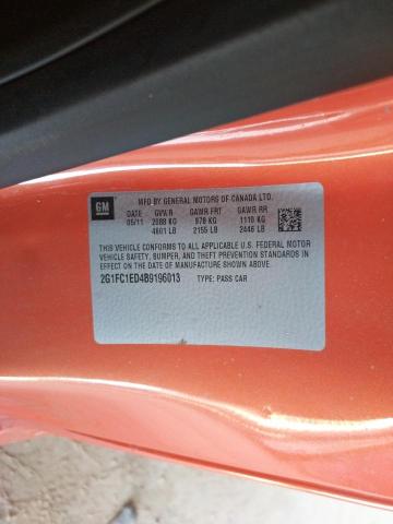 Photo 10 from auction – 2011 CHEVROLET CAMARO LT with VIN 2G1FC1ED4B9196013