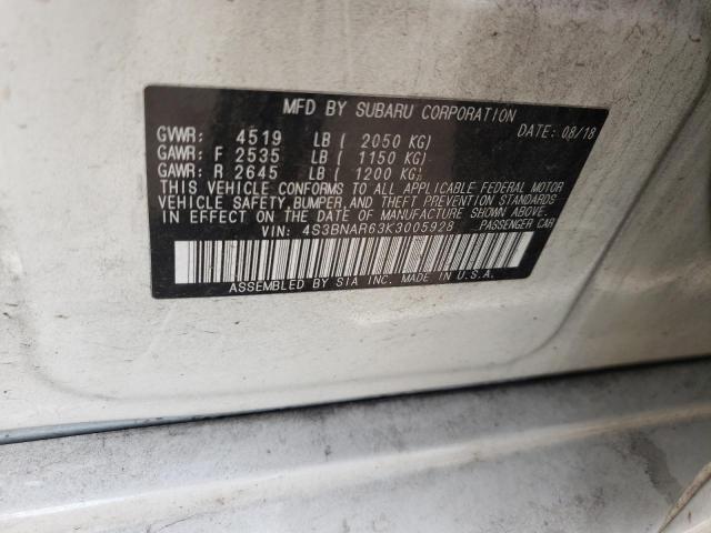 Photo 10 from auction – 2019 SUBARU LEGACY SPO with VIN 4S3BNAR63K3005928