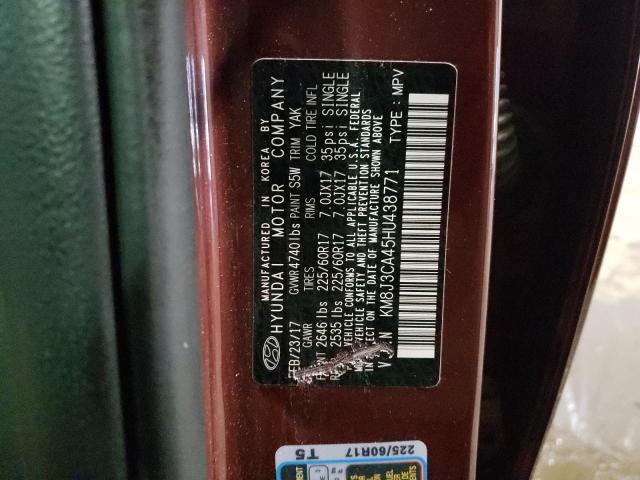 Photo 10 from auction – 2017 HYUNDAI TUCSON LIM with VIN KM8J3CA45HU438771