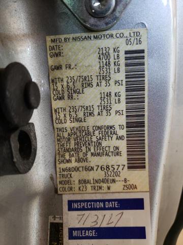 Фото 10 с аукциона – 2016 NISSAN FRONTIER S с VIN 1N6BD0CT6GN768577