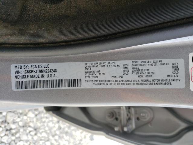 Photo 10 from auction – 2022 RAM 1500 LARAM with VIN 1C6SRFJT9NN224248