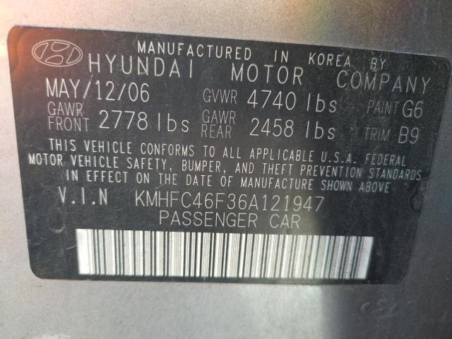 Photo 10 from auction – 2006 HYUNDAI AZERA SE with VIN KMHFC46F36A121947