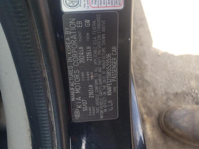 Photo 10 from auction – 2008 KIA SPECTRA EX with VIN KNAFE121985523536