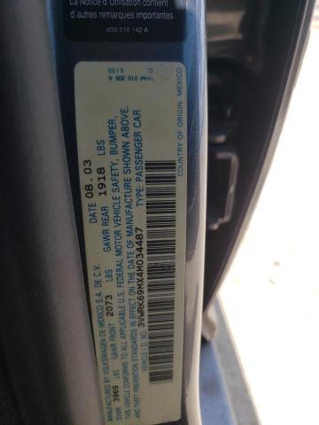 Photo 10 from auction – 2004 VOLKSWAGEN JETTA GL with VIN 3VWRK69MX4M034487