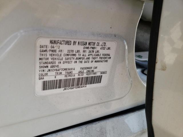 Photo 10 from auction – 2012 INFINITI G37 BASE with VIN JN1CV6AP7CM934914