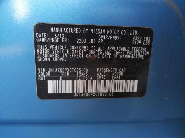 Photo 10 from auction – 2012 NISSAN LEAF SV with VIN JN1AZ0CPXCT025108
