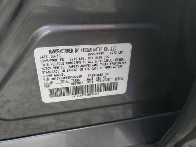 Photo 10 from auction – 2011 INFINITI G37 BASE with VIN JN1CV6AP9BM500248
