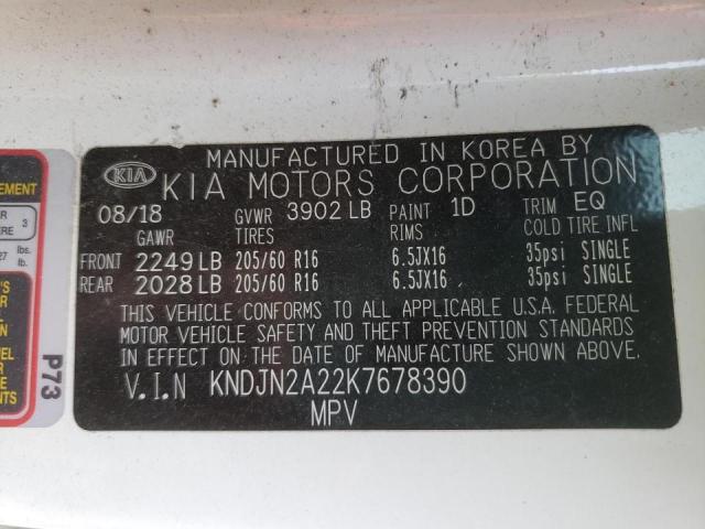 Photo 10 from auction – 2019 KIA SOUL with VIN KNDJN2A22K7678390