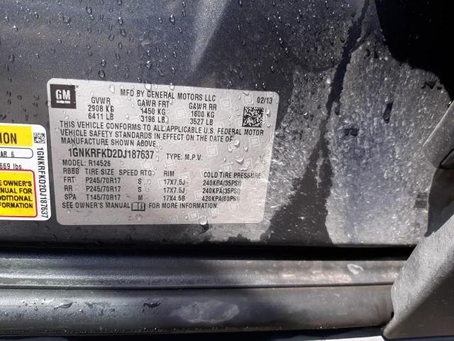 Photo 10 from auction – 2013 CHEVROLET TRAVERSE L with VIN 1GNKRFKD2DJ187637