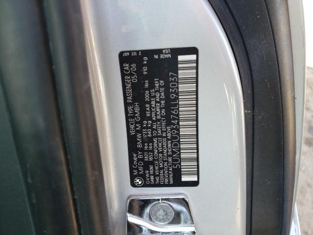 Photo 10 from auction – 2006 BMW M COUPE with VIN 5UMDU93476LL93037