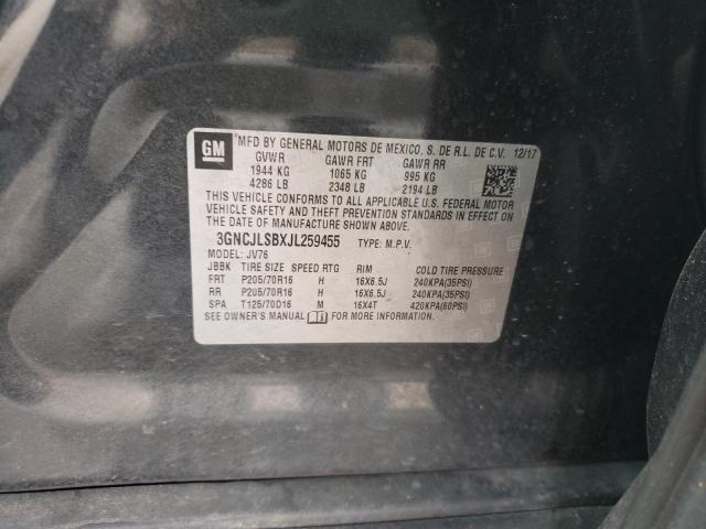 Photo 10 from auction – 2018 CHEVROLET TRAX 1LT with VIN 3GNCJLSBXJL259455