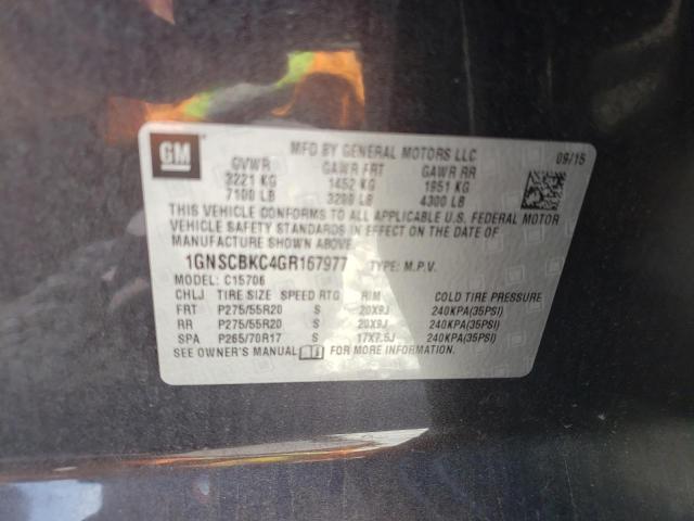 Photo 10 from auction – 2016 CHEVROLET TAHOE C150 with VIN 1GNSCBKC4GR167977