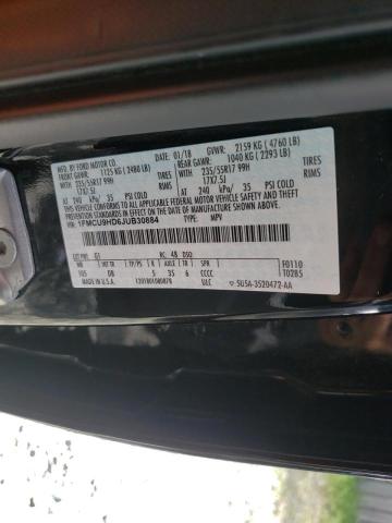 Photo 10 from auction – 2018 FORD ESCAPE SEL with VIN 1FMCU9HD6JUB30884